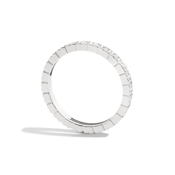 FACE CUBE Eternity ring 18 Kt white gold and diamonds