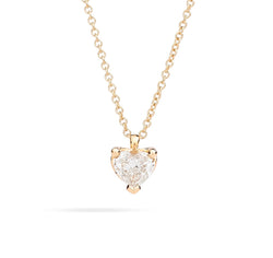 ANNIVERSARY LOVE Solitaire necklace 18 Kt yellow gold and brilliant-cut heart-shaped diamond
