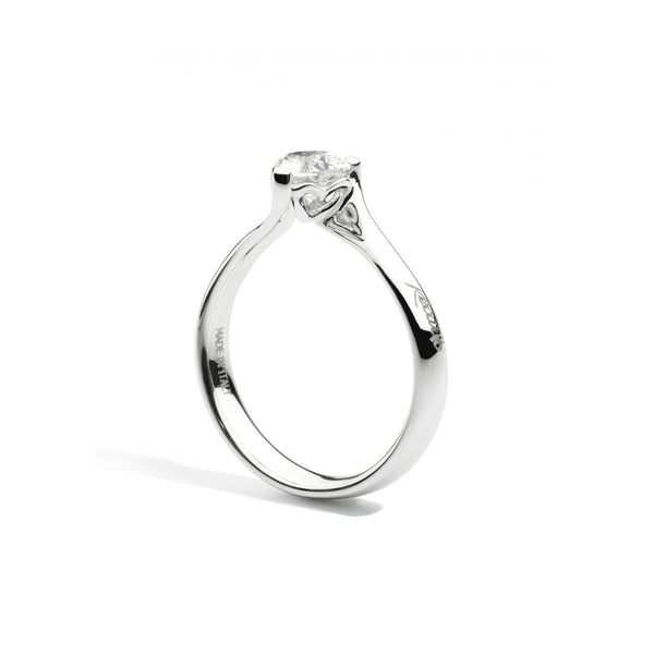 ANNIVERSARY LOVE Valentin solitaire ring 18 Kt white gold and brilliant-cut heart-shaped diamond