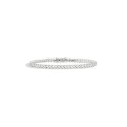 ANNIVERSARY Pavé tennis bracelet 18 Kt white gold and diamonds