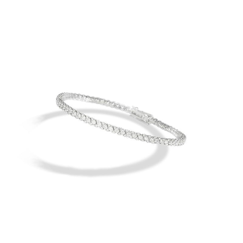 ANNIVERSARY Pavé tennis bracelet 18 Kt white gold and diamonds