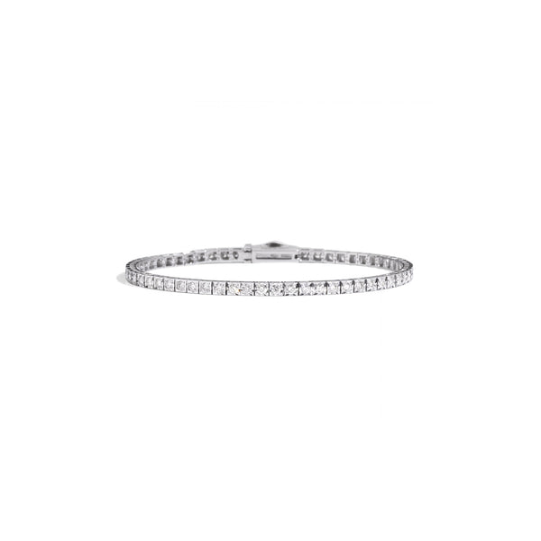 FACE CUBE Tennis bracelet 18 Kt white gold and diamonds