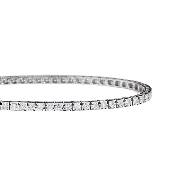 FACE CUBE Tennis bracelet 18 Kt white gold and diamonds