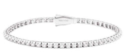TENNIS PYRAMID tennis bracelet 18 kt white gold and diamonds