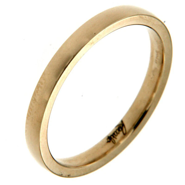 Anniversary wedding ring 18 kt yellow gold and inner diamond 2.40 mm