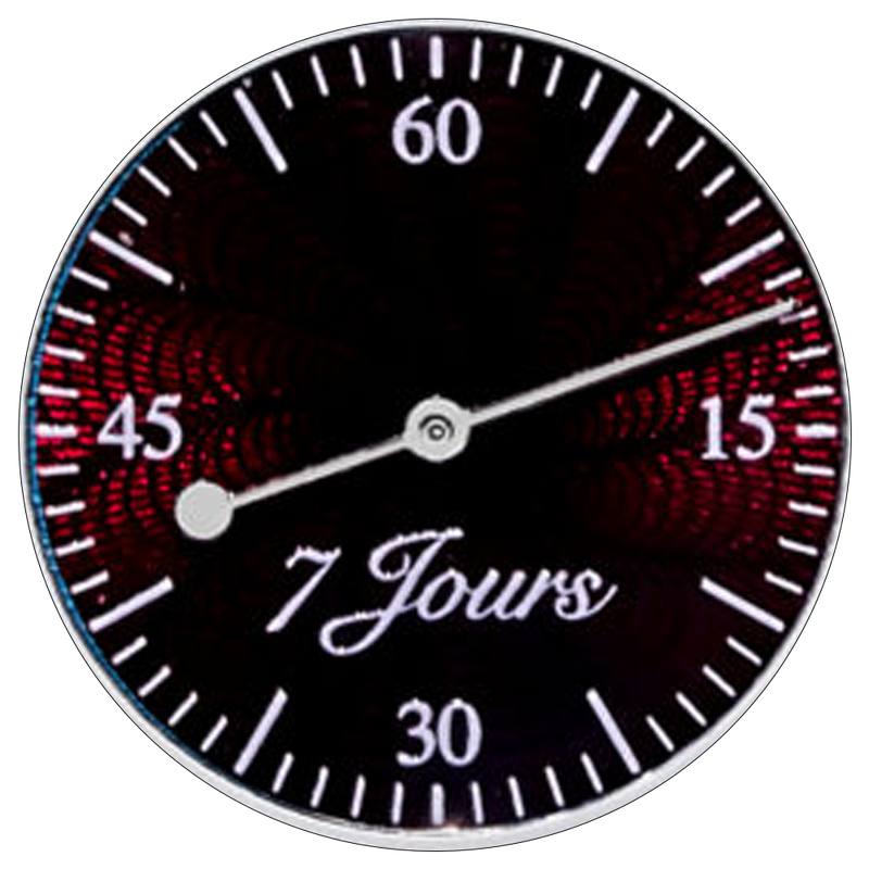 19 Thirty Red Guilloché Steel
