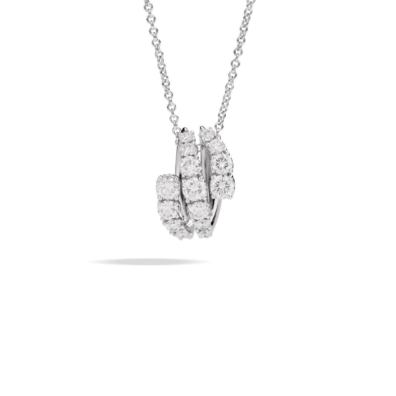 ANNIVERSARY Spiral necklace 18 kt white gold and diamonds