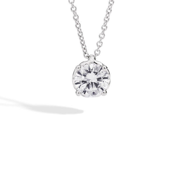 ANNIVERSARY PURO Solitaire necklace 18 Kt white gold and IF clarity diamond