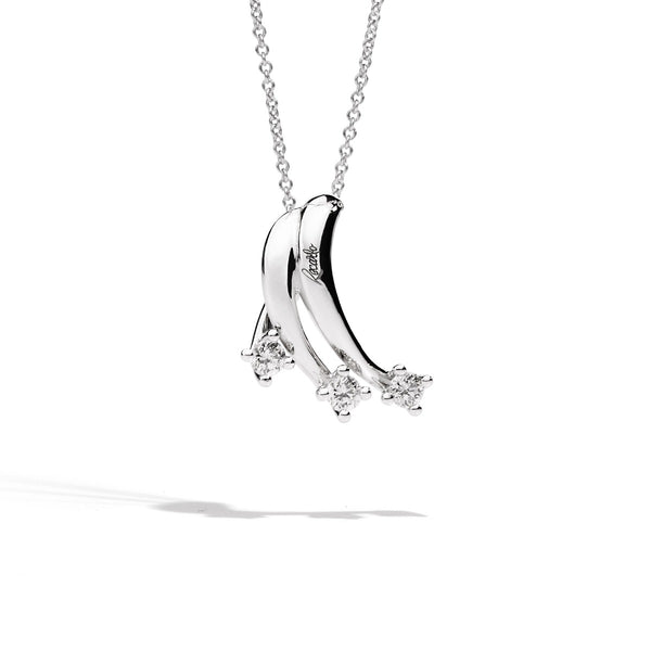 ETERNITY Trilogy necklace 18 Kt white gold and diamonds