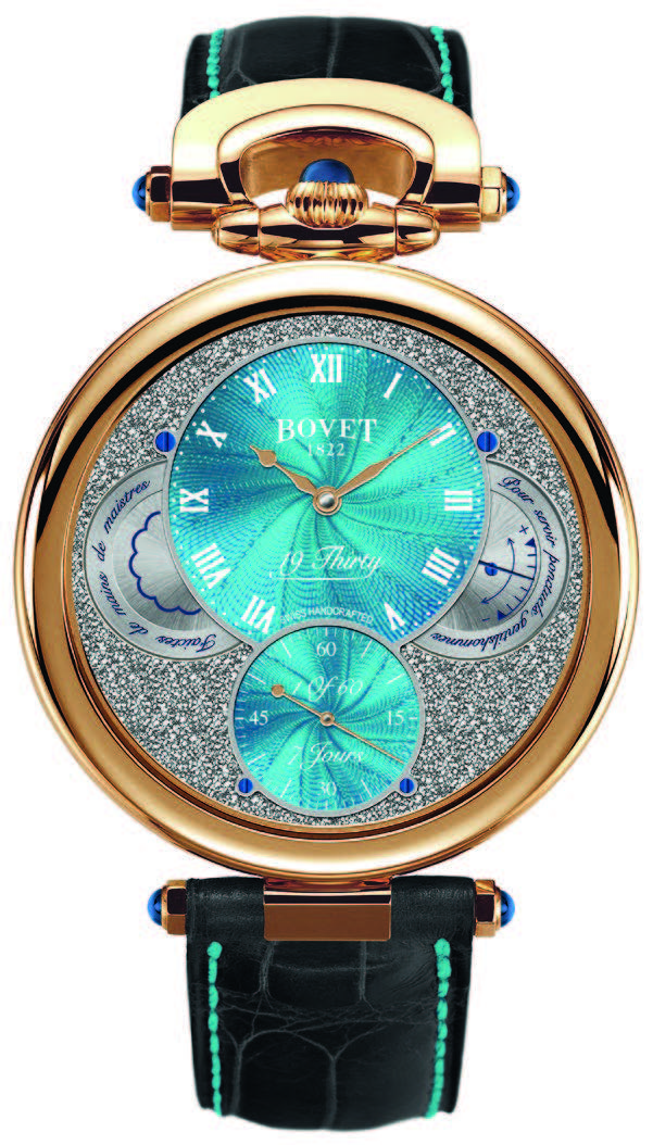 19 Thirty Turquoise Guilloché Red Gold