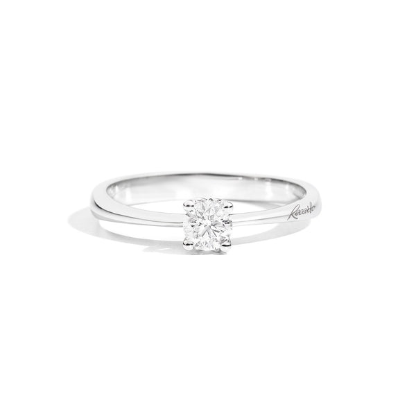 MAFALDA Solitaire ring 18 Kt white gold and diamond