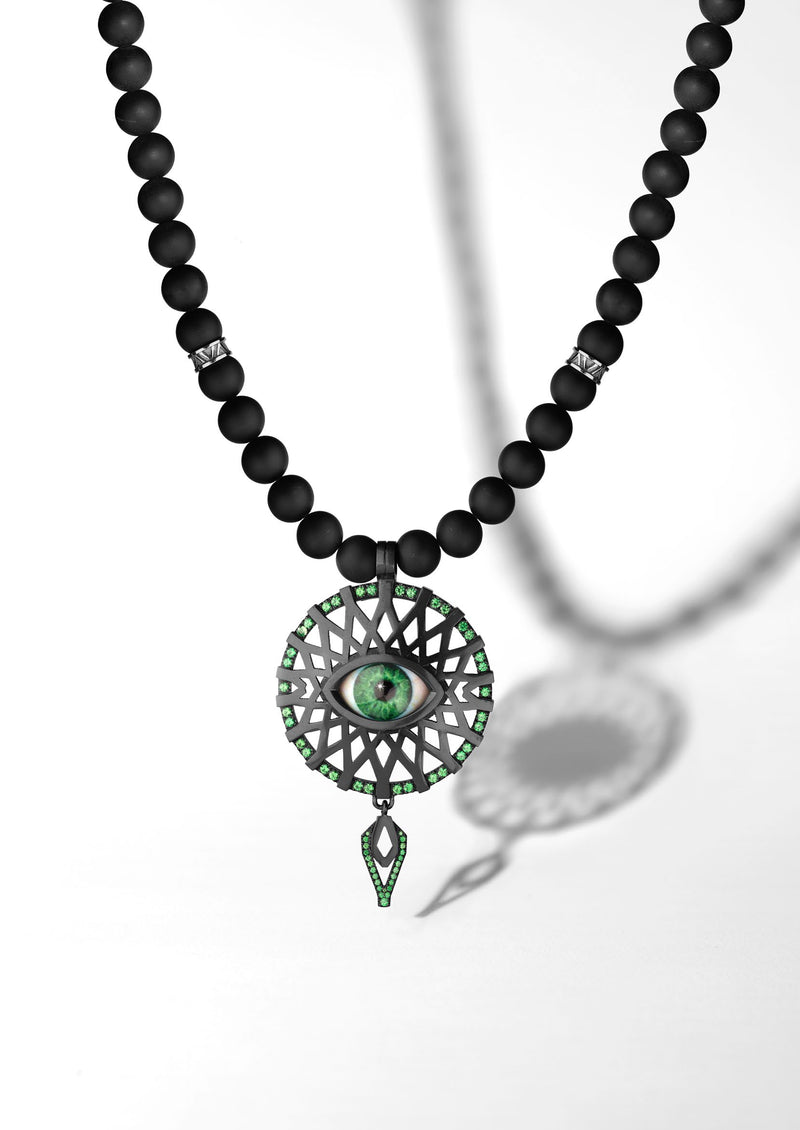 The Unnamed Society Talisman Sunray Black / Green Eye Onyx