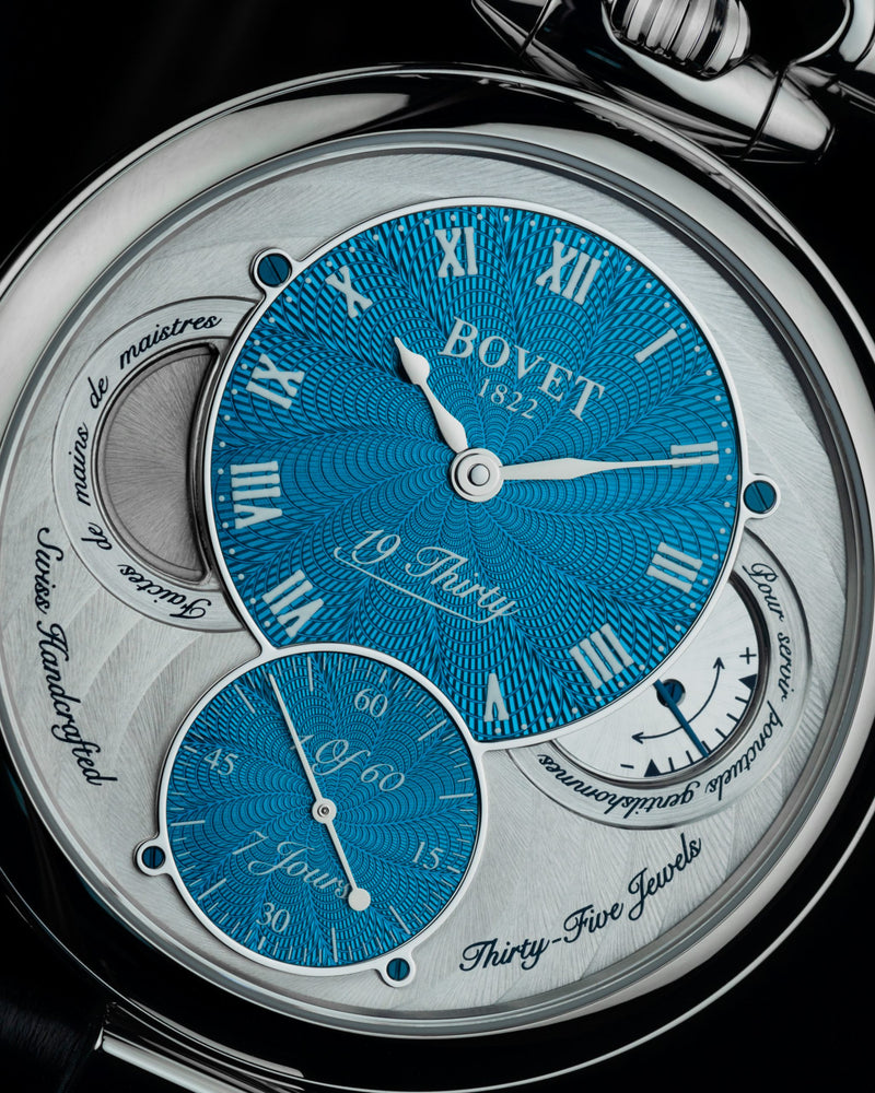 19 Thirty Turquoise Guilloché Steel